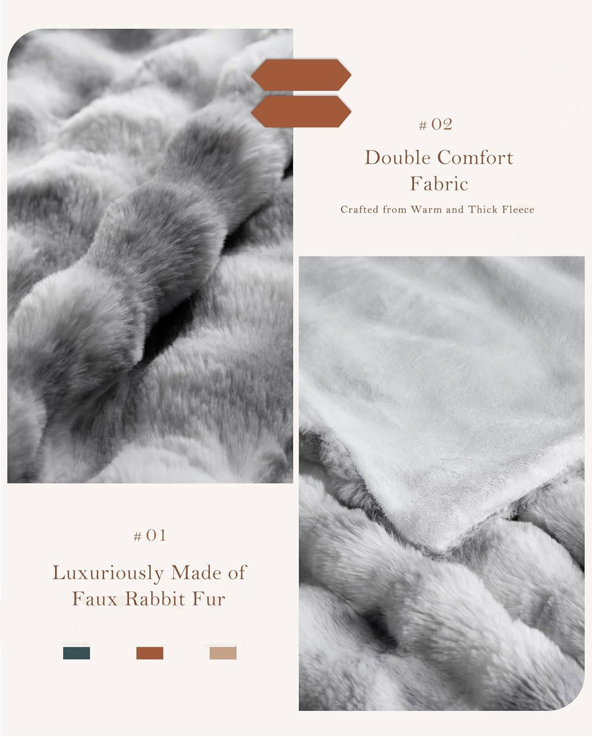 Cozy Faux Fur Bubble Blanket