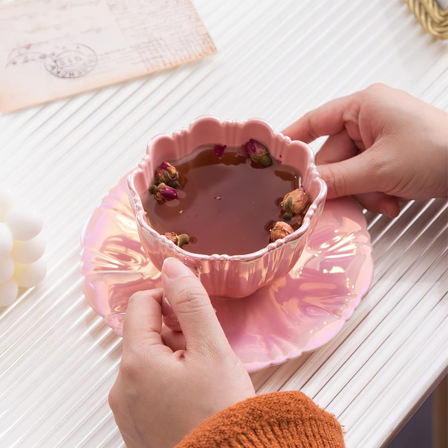 Charming Floral Tea Cups Set