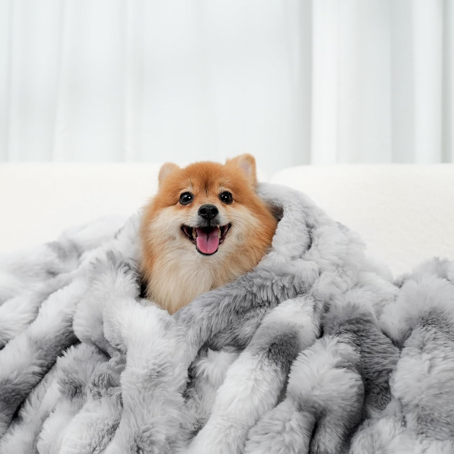 Cozy Faux Fur Bubble Blanket