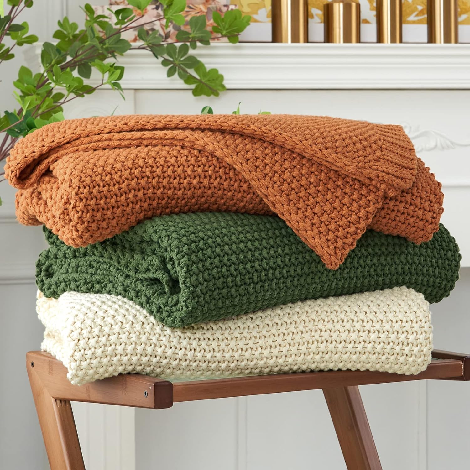 Cozy Organic Knit Throw Blanket