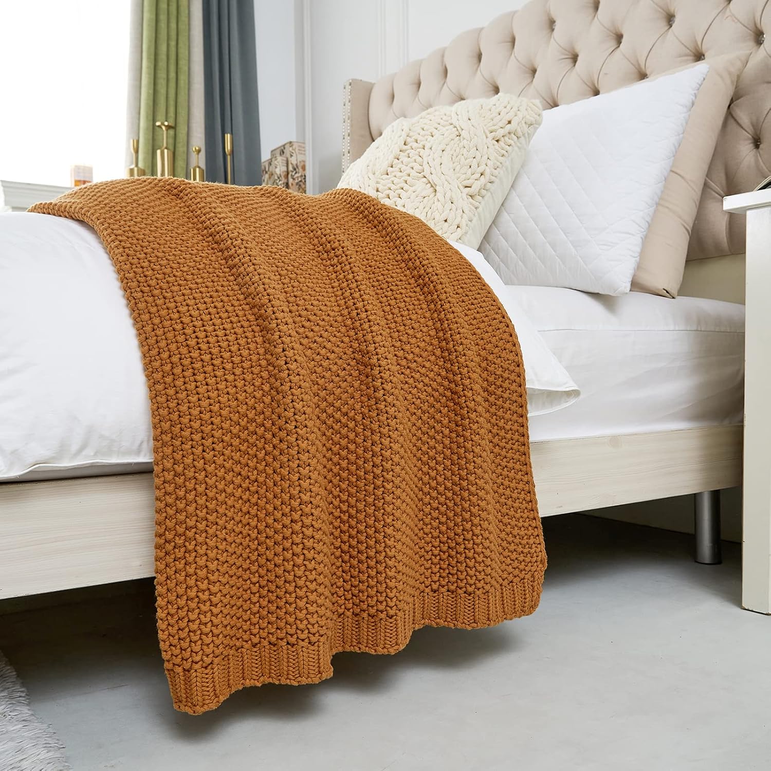 Cozy Organic Knit Throw Blanket