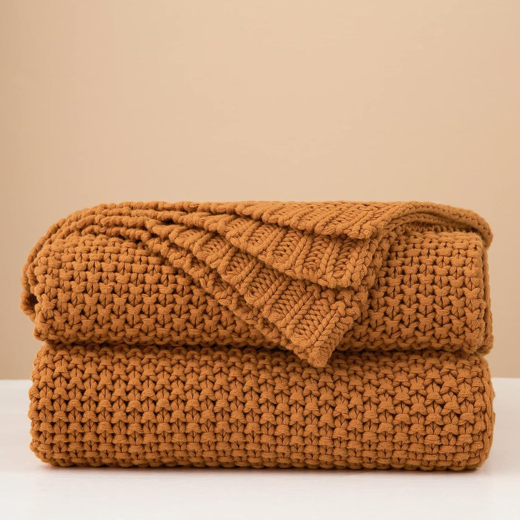 Cozy Organic Knit Throw Blanket
