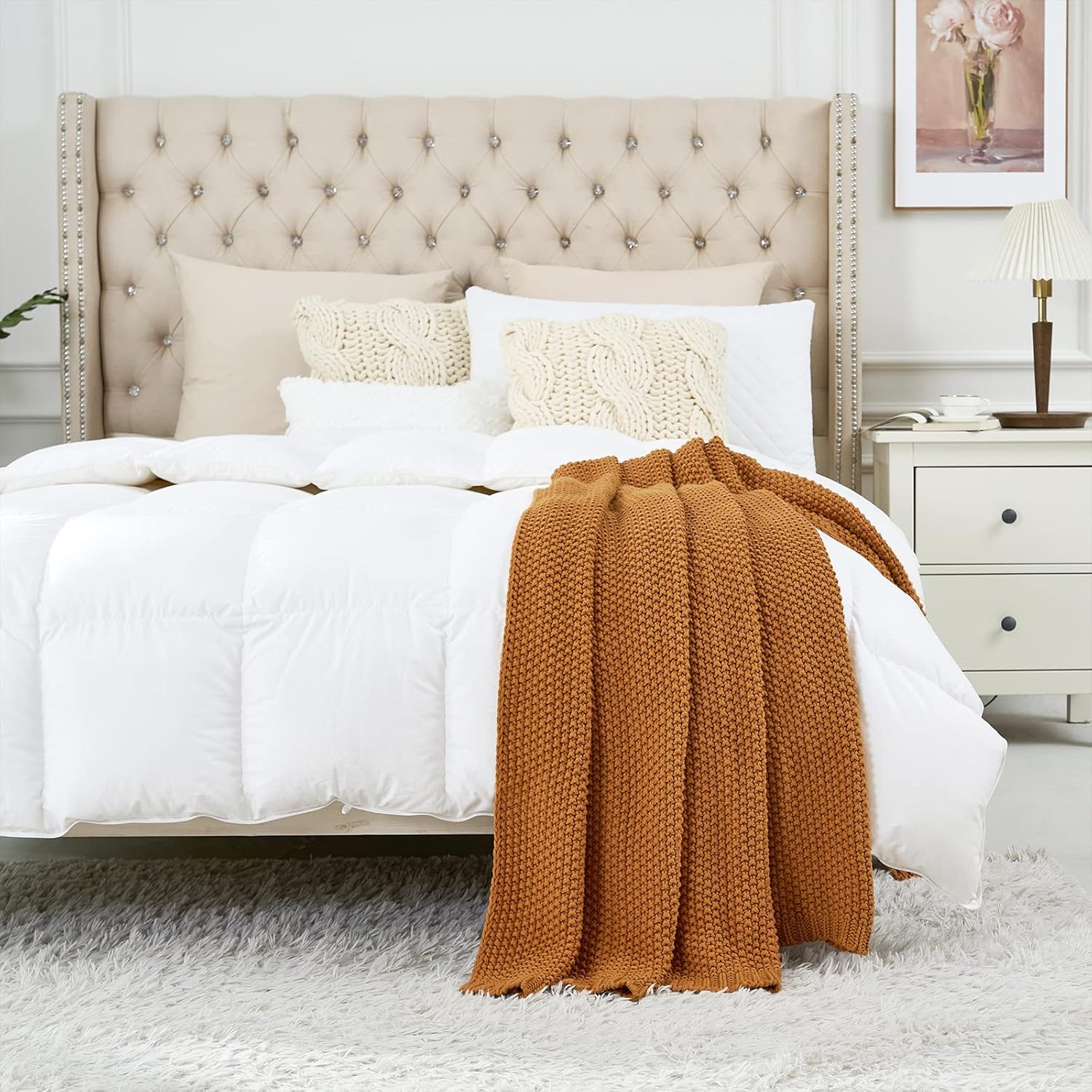 Cozy Organic Knit Throw Blanket