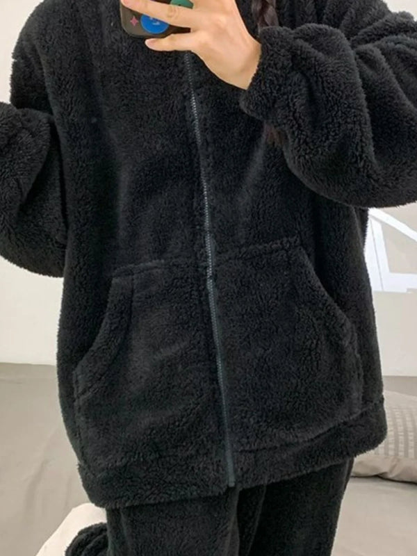 Cozy Coral Fleece Pajama Set