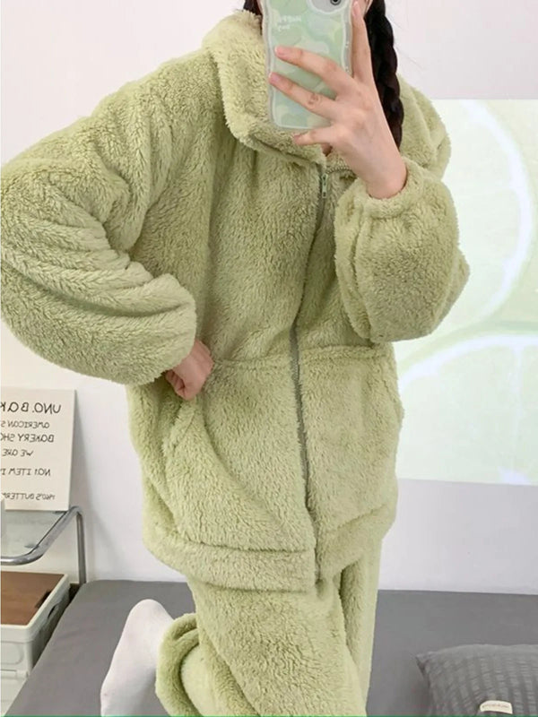 Cozy Coral Fleece Pajama Set
